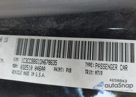 2013 Chrysler 200 Touring z USA, uszkodzony, nr VIN 1C3CCBBG1DN678635